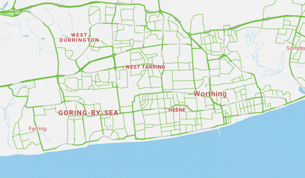 Worthing Map